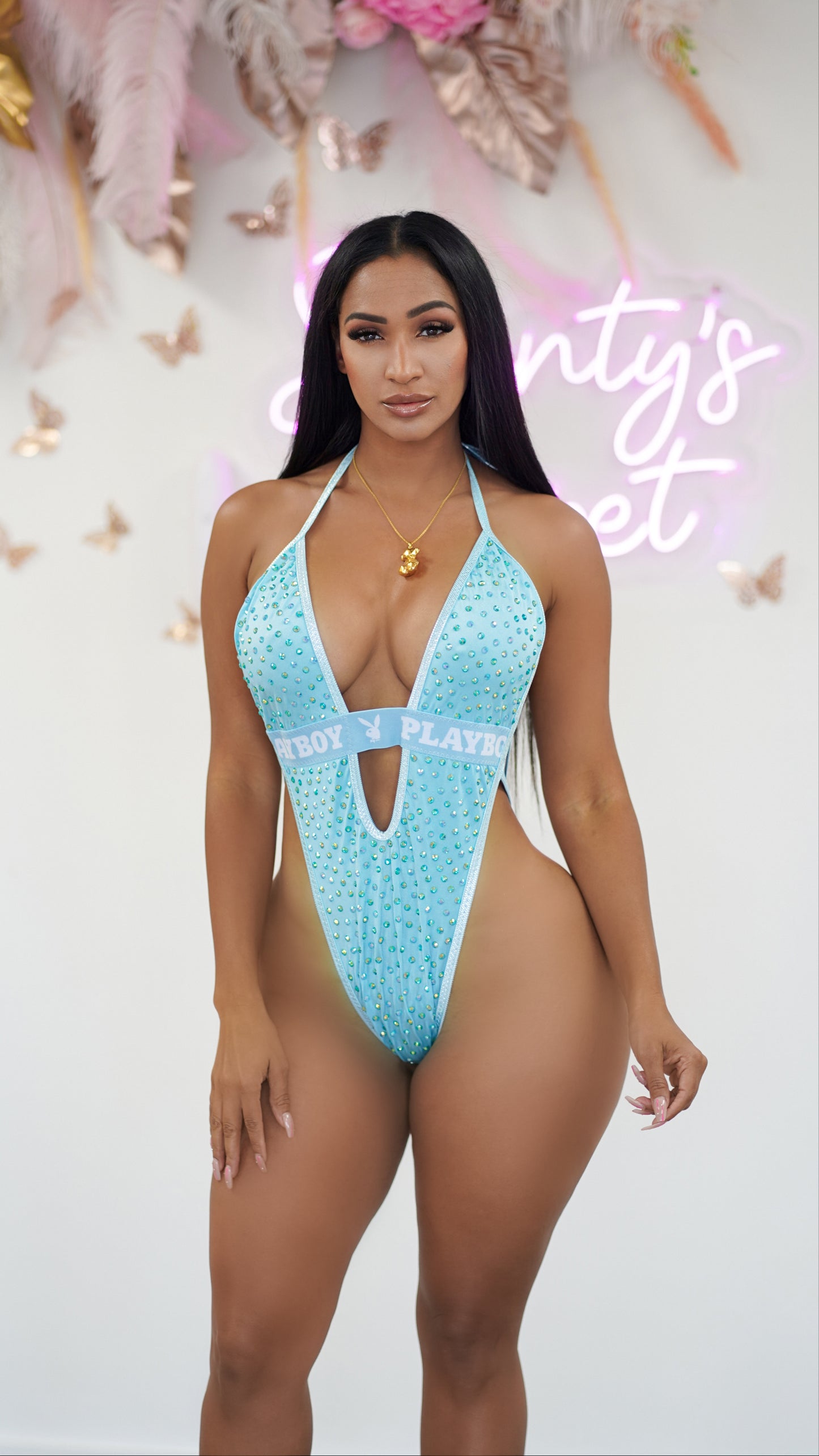 One Piece Monokini blue excellent design
