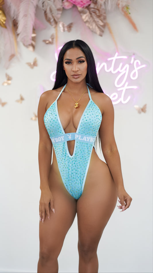 One Piece Monokini blue excellent design