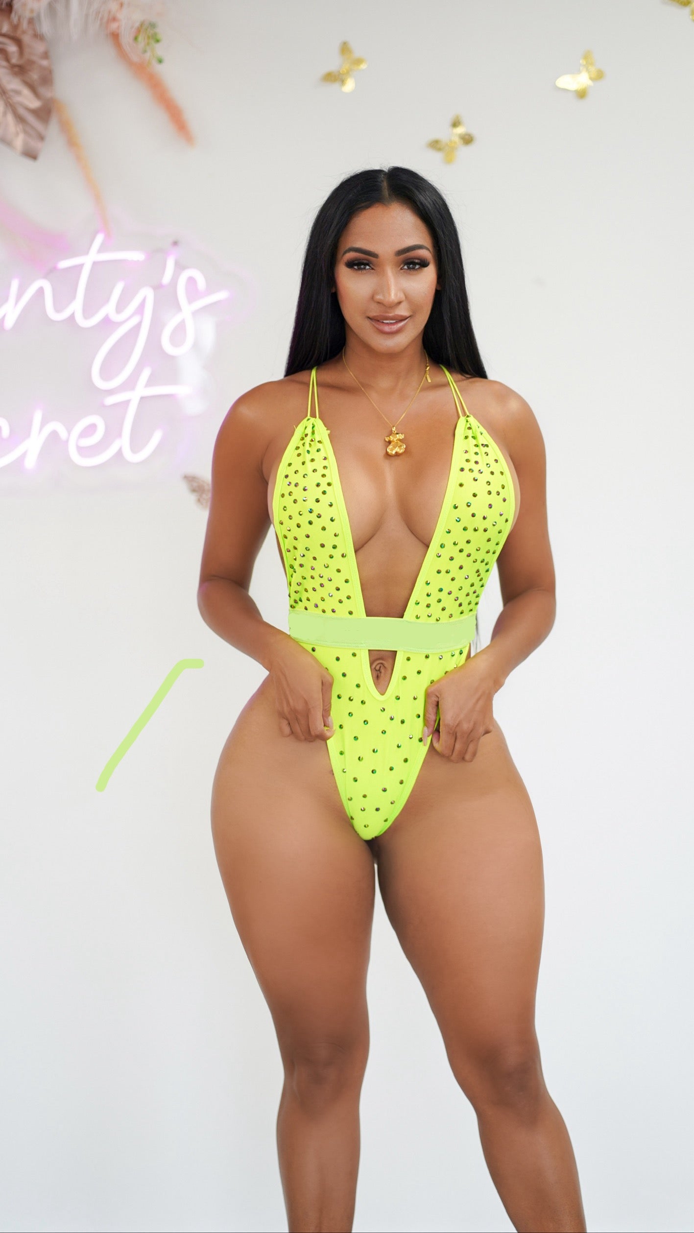 Take a risk and look spectacular with our neon bikini!