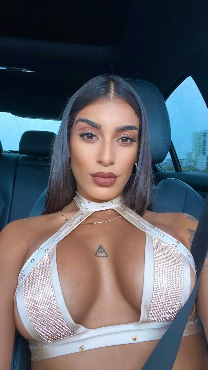 Two Pieces Set color beige unique and glamorous look
