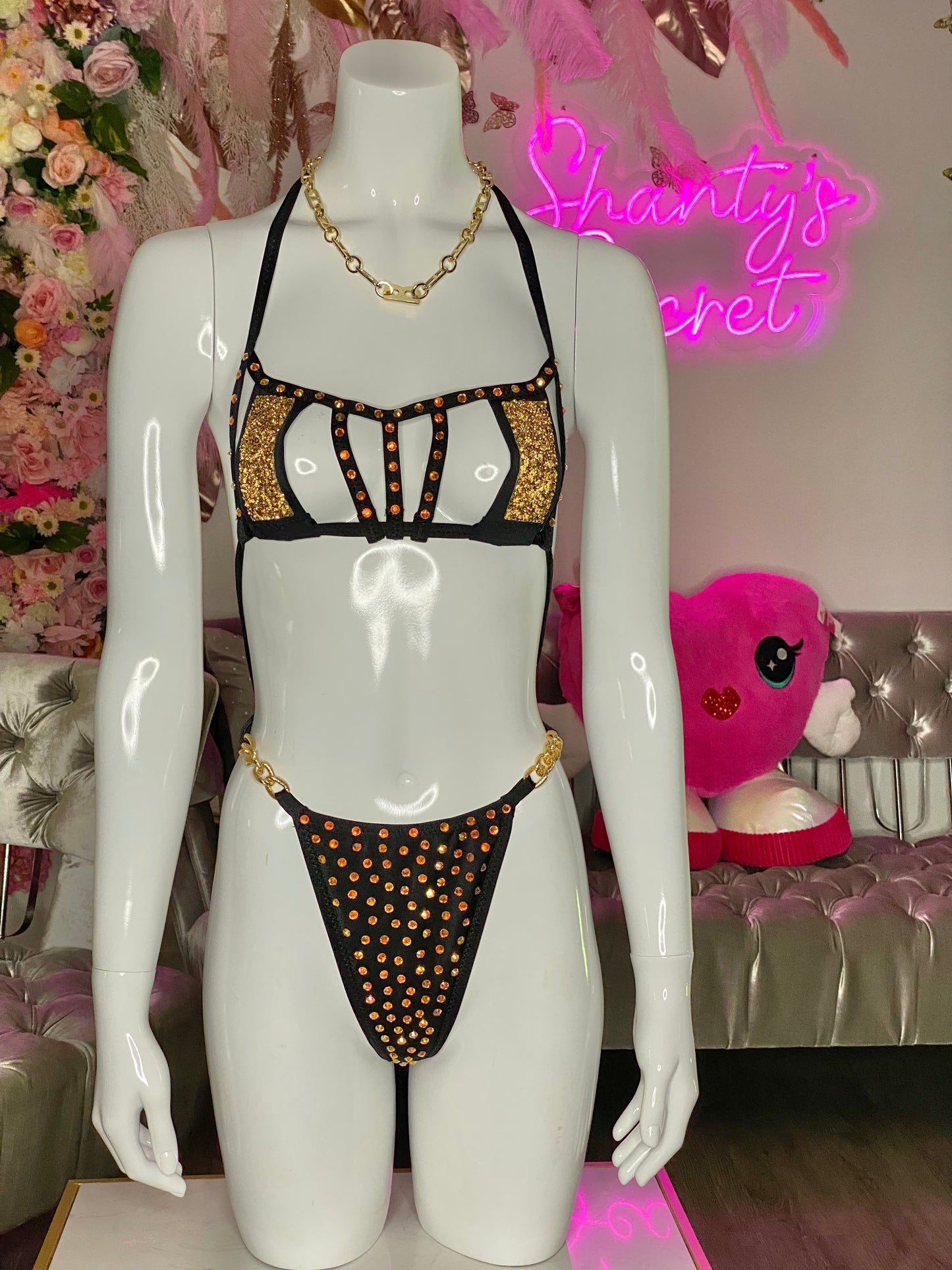 Two Pieces Set Luxury black
