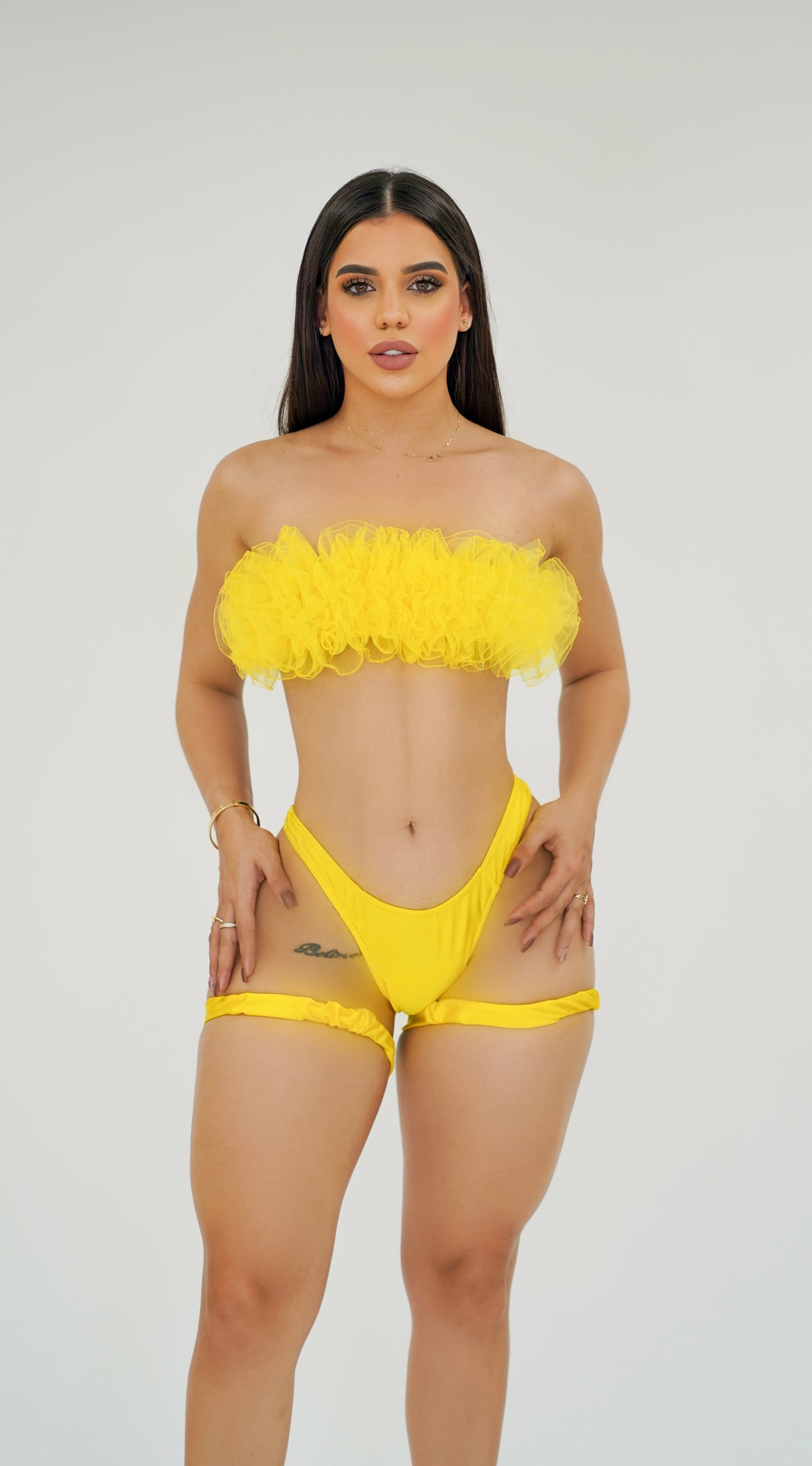 Two Pieces Set Classy Yellow size s Spectacular