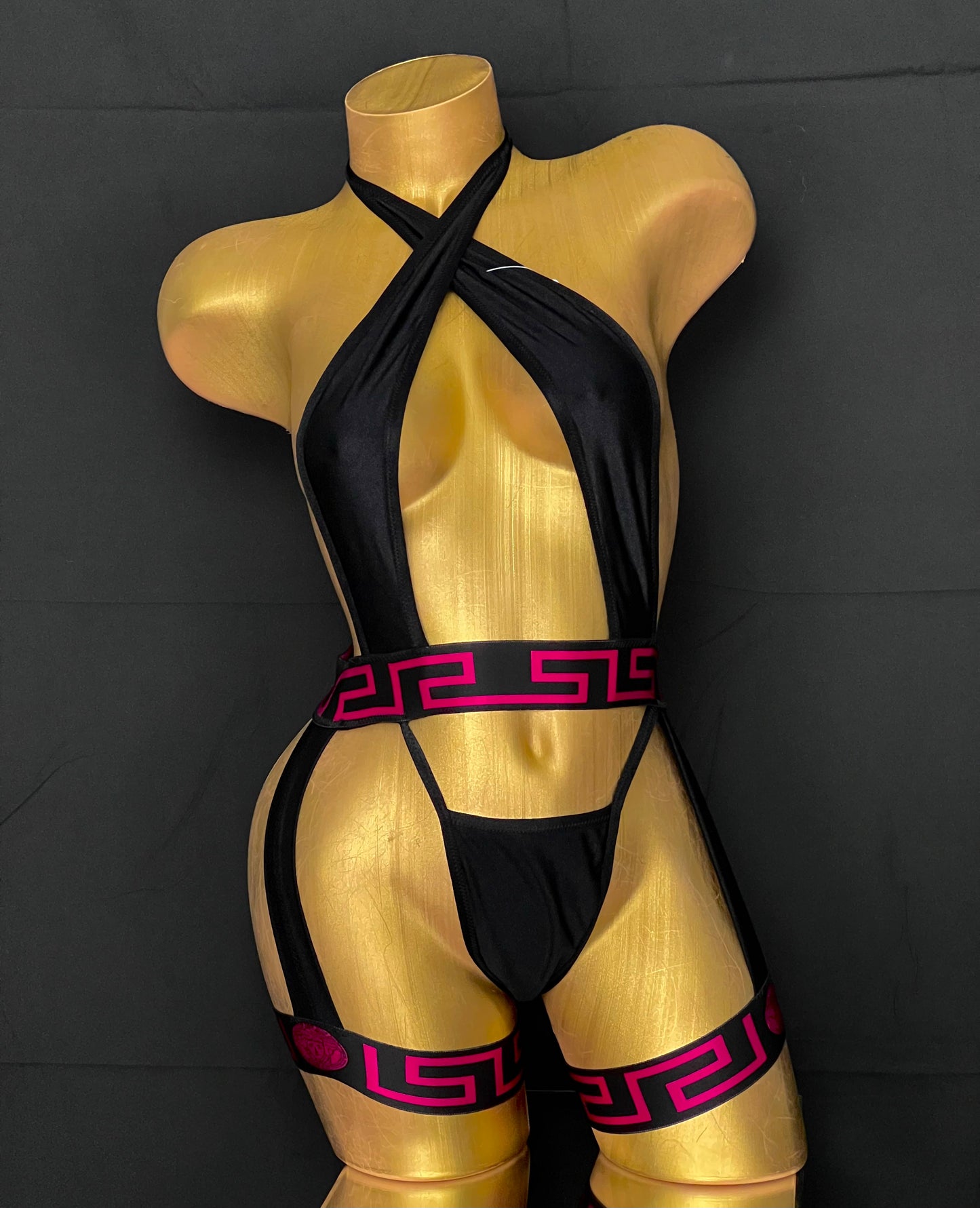 Two Pieces & Bikini sexy black rubber