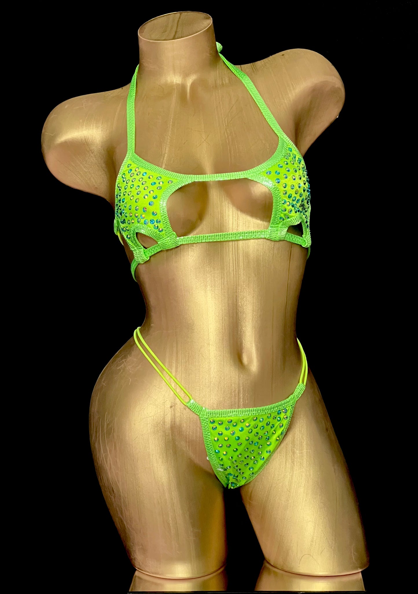 Two Piece & Bikini  green bikini creating a unique and glamorous look